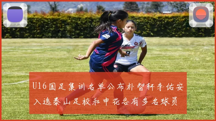U16国足集训名单公布朴智轩李佑安入选泰山足校和申花各有多名球员参与